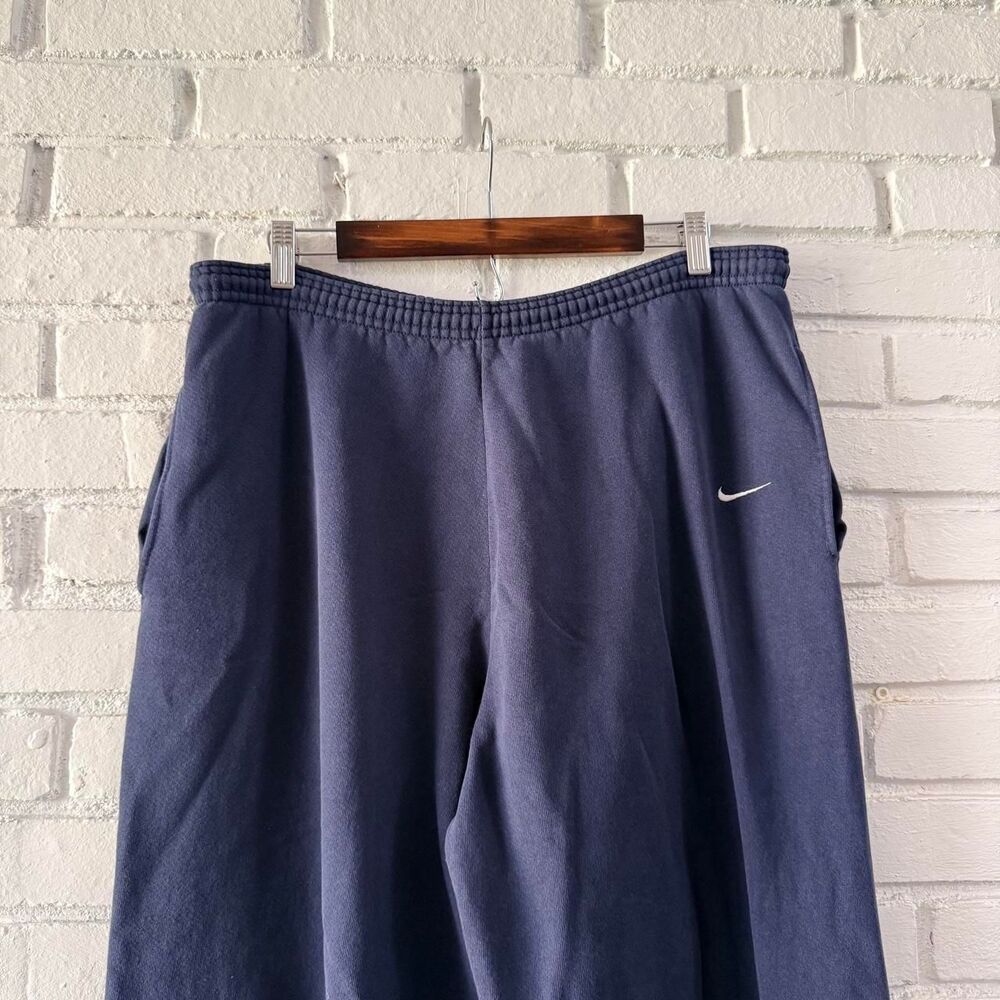 Vintage 90s Nike Baggy Navy Blue Faded Sweatpants (Size XL)